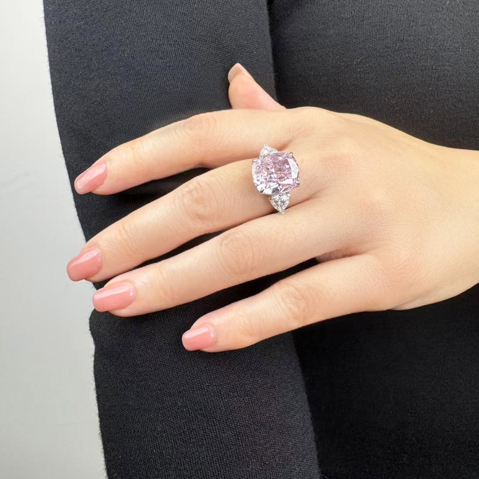Aurabelle 925 sterling silver pink zircon ring, gemstone ring, rose story, alternative ring