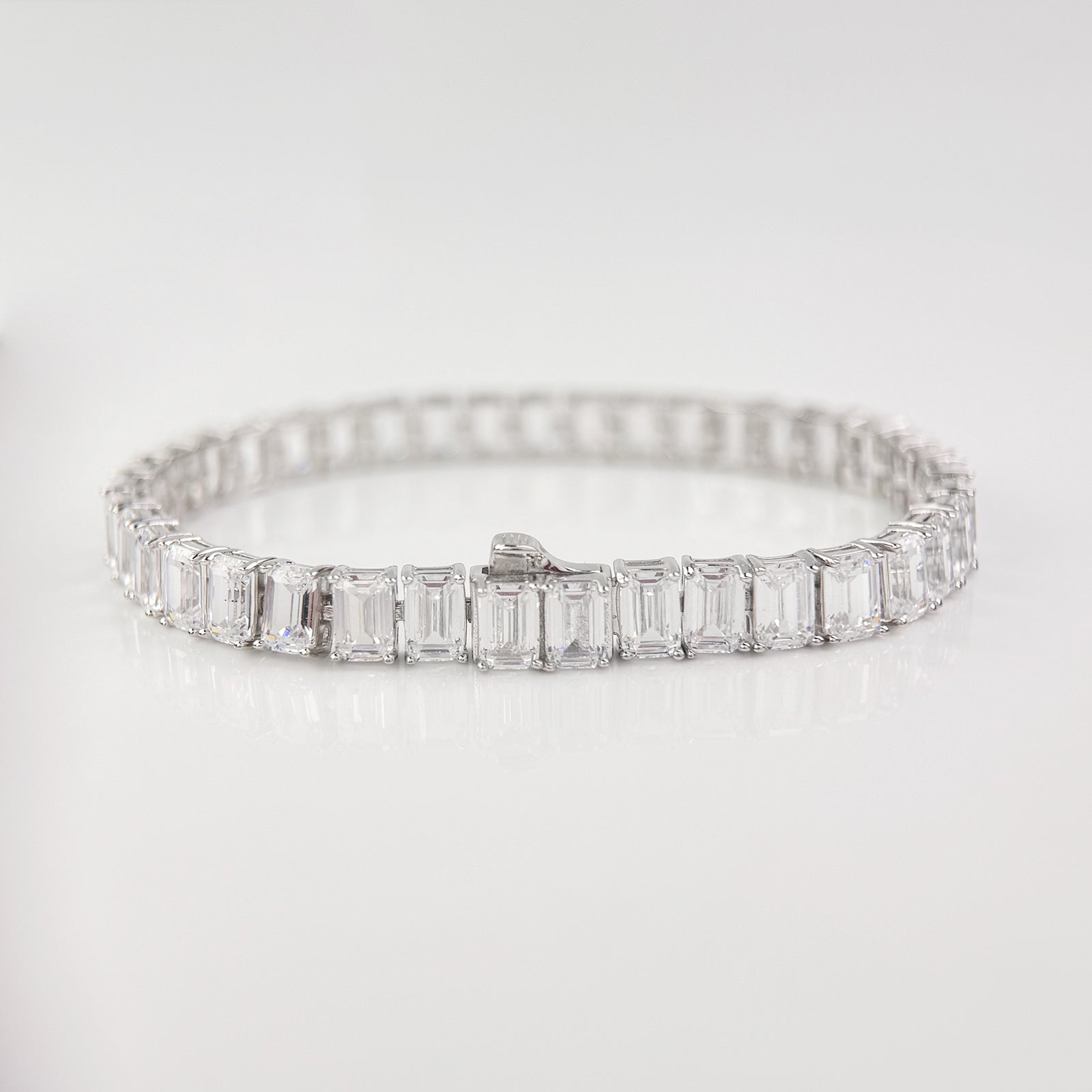 Aurabelle 925 sterling silver with 5A zircon bracelet, evening wedding bracelet, holiday gift